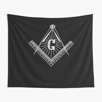 Freemason Logotipas Aikštėje Kompaso Simbolis Gobelenas Meno Kelionės Gyvųjų Motina Miegamojo Spalvos Antklodė Dekoro Kambario Sienos Spausdinami Gražus