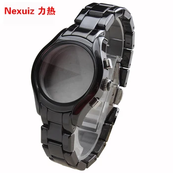 NAUJAS Watchbands 18mm,Aukštos Kokybės Keramikos Watchband black Diamond Žiūrėti tilptų AR1401 laikrodžių Apyrankės žiūrėti dirželis WATCHBAND