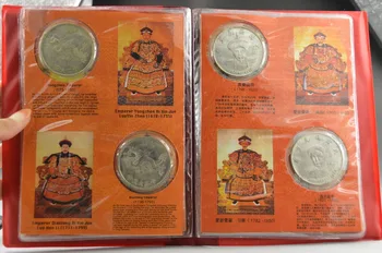 Išskirtinį Kinijos Senas Kolekcionuojamų Tibeto sidabro 12 Imperatorių Čing Dinastija 12 Puslapių