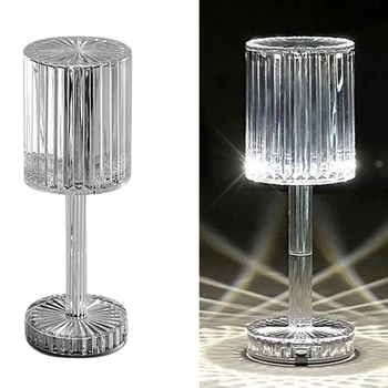 Diamond LED Naktį lankstaus Nuotolinio Valdymo Kristalų Stalo Lempos Naktiniai staleliai, Lempa Akrilo Namų Dekoro Šviesos