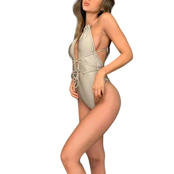 1-Gabalas Slim Moterų maudymosi kostiumėlį, Seksualus Backless Kaklaraištis Bikini Vasaros maudymosi Kostiumėliai, Kaitintis Drabužių, Maudymosi Kostiumą, Spa Drabužių ASD88