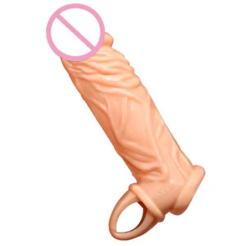 Vyrų Varpos Rankovė Extender Enlargement Sekso Žaisliukai Vyrams Penis Gaidys Žiedas Tikroviškas Dildo Rankovėmis Suaugusiųjų Erotika Reausable Prezervatyvas