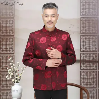 Kinų kultūros tradicijos vyrų cheongsam rytų stiliaus drabužių, tradicinių kinų marškinėliai rytų mens drabužių Q601