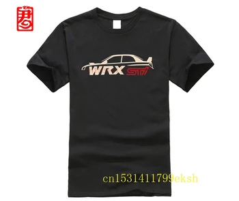 retro wrx sti siluetas jdm drift racing turbo t-shirt vyrai karšto parduoti 100% medvilnės atspausdinti aukštos kokybės unisex marškinėliai