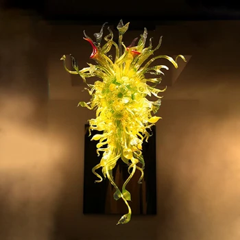 Gėlių Stiklo Šviestuvo Šviesos House Viešbutis Apdailos Ranka Pūstinis Murano LED vidinis Blizgesio priedai veltiniams, vilna Lempa Kambarį 48 Cm