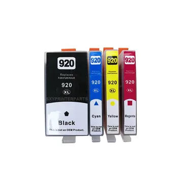 4pcs/set Nemokamas pristatymas perdirbimo kūrimas suderinama rašalo kasetė spalva 920 XL rašalinis spausdintuvas dalys