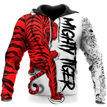 Tigras Tatuiruotė Mens Atsitiktinis 3D Spausdinimo Hoodies Vyras Megztinis Moterims Gaubtu Palaidinės Hip-Hop ' o Striukė Unisex Naujas Mados Streetwear 004