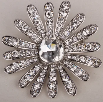Sunfkower sagė pin moterų austrijos kristalų auksas & sidabro spalvų papuošalai dovanos ZP10 didmeninė dropshipping