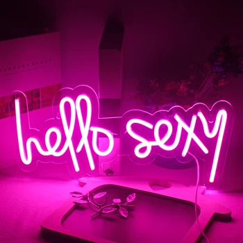 Wanxing LED Mergina Neoninis Ženklas Žibintai sveiki seksualus Akrilo Sienos Kabo Baras Šalies Klubas Parduotuvė Estetinės kambarį Namuose Miegamojo Puošimas Dovana