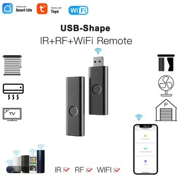 Tuya WiFi USB Universalus Nuotolinio Valdymo RF+IR Infraraudonųjų spindulių RF USB Nuotolinio Valdymo Paramos programų Mobiliesiems Kontrolės