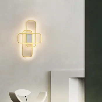 MDWELL Aukso/Juoda Modernios Led Sienų šviestuvai Šviestuvai Sconce Už Naktiniai Svetainės, Miegamojo Namų dekoro Sienos Lempos kambarį apdaila
