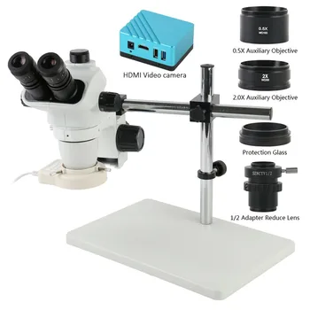 3.35 X-90X Zoom vienu metu-Židinio Trinokulinis Stereo Mikroskopas 4K SONY Sensorius HDMI Matavimo Vaizdo Kamera, Skirta MIKROSCHEMOS, Litavimas, Remontas