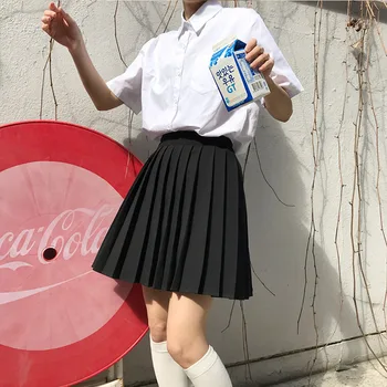 Mergaičių Mokyklos Mielas Klostuotas Sijonas Korėjos Mados Streetwear Moterų Japonų Anime Kolegija Stiliaus Mini Sijonai Šalies Cosplay Kostiumas