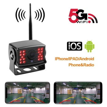 9-36V Automobilį Atbuline Kamera Brūkšnys Kamera 1080P HD Wireless WIFI 28 infraraudonųjų SPINDULIŲ Naktinio Matymo Sunkvežimis Automobilio Galinio vaizdo Kamera, Skirta 