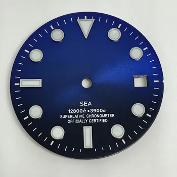 29mm Modifikuotų Žiūrėti Dial Ice Blue Šviesos Tinka 2824 Judėjimo Žiūrėti Kalendorių SUB JŪROS Paviršiaus