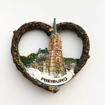 QIQIPP Turistų suvenyrų magnetinio šaldytuvas magnetas Freiburg Reikalų Katedra, kapitalo, Black Forest, Vokietija