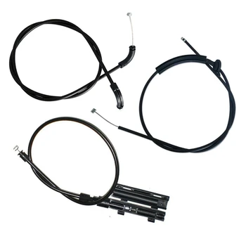 3PCS Variklio Gaubtu paleidimo Kabelį Išvyniojamų Kabelių Rinkinys, skirtas BMW E65 E66 7Er 51237197474