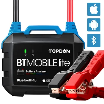 TOPDON Bluetooth 12V Automobilio Akumuliatoriaus Testeris Bevielio Baterijos Monitor100 -2000CCA Auto Kroviklis Prisukamas Analyzer 