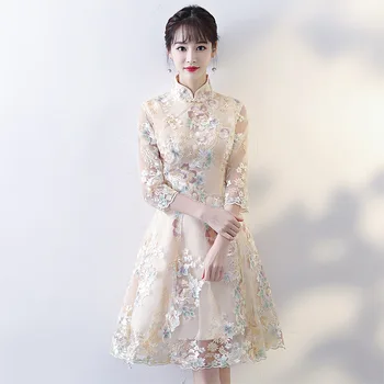 Modifikuotas Cheongsam Suknelė Mažas Kvepalų 2020 