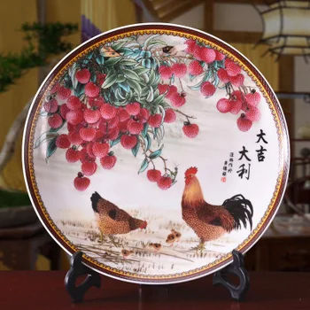 Išskirtinį Kinijos Archaistic Famille Rose Porceliano Plokštės, Dažytos Su Ventiliai ir Gėlės