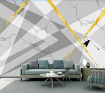 Custom papel parede šviesos prabangus marmuro geometrinis modelis svetainė, miegamasis, sofa fone sienų apdaila tapetai