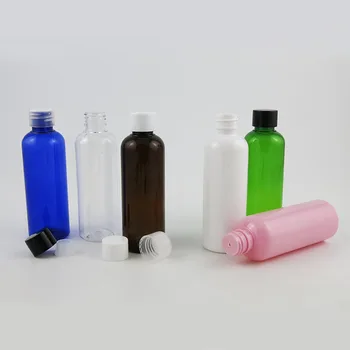 24 x 100ml Kelionės Nešiojamų Daugkartiniai Losjonas Kremas Plastikinis Butelis su Plastiko Įprasta Bžūp Apvalios Pečių Kosmetikos Buteliukai