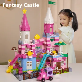 Princesė Pilis, Miesto Namas Fantasy Garden Villa Blokai Draugų Kūrybos Plytų Švietimo Žaislai Mergaitėms Pagrindo Plokštė