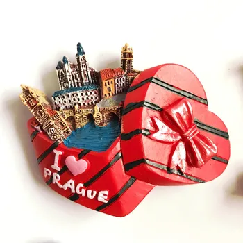 Rankomis dažyti čekijos Prahos Karolio Tiltas 3D Šaldytuvas Magnetai Turizmo Suvenyras, Šaldytuvo, Magnetinių Lipdukų Namų Decortion