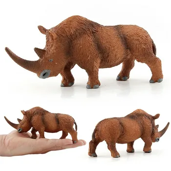Gauruotas Raganosių Skaičius Gyvūnų Žaislas Coelodonta Rhino Modelis Rinktuvas, Vaikams, Dovanų PVC Saugus Coelodonta Rhino Modelį, Namų Puošybai