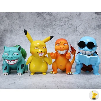 Juokinga Pokemon Pikachu Bulbasaur Veiksmų Skaičiai Žaislai PVC Modelis Lėlės Apdailos Kolekcija Vaikas, Gimtadienio Dovanos Žaislas Draugas