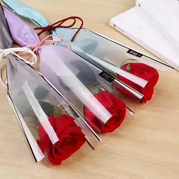 5vnt Rose Plastiko Paketas Skaidrus Gėlių Puokštė Vyniojimo Opp Maišelį Gėlių Valentino Diena Gėlių Pakavimo Maišelis