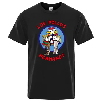 Vyrų Mados Marškinėliai 2022 M. Vasarą LOS POLLOS Hermanos T-shirt Vyrai Vištienos Broliai trumpomis Rankovėmis Marškinėlius Hipster Karšto Pardavimo Viršūnės