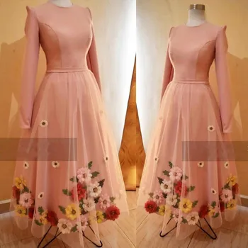 Moteris Vakaro Kokteilis Suknelės 2022 Prom Įžymybė Long Sleeve Pink Plius Dydis Trumpas Prabangus Elegantiškas Gala Suknelė Vestuvių