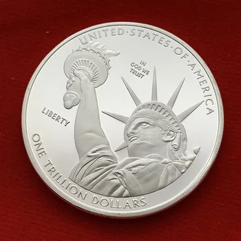 Amerikos Laisvės Statula Sidabro Padengtą Progines Kolekcines Monetos Dovana Pasisekė Iššūkis Monetos