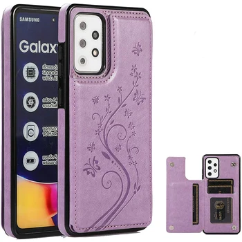 Telefono dėklas Samsung Galaxy A72 5G/4G Kortelės Turėtojas Piniginės Padengti Stendo Apversti Odos Ląstelių Priedai Glaxay 72 G5 72A S72 Atveju