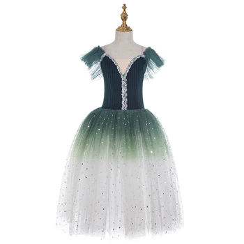 2022 Naujas Royal Blue Balerinos Suknelė Mergaitėms Baleto Sijonas Ilgas Šokių Suknelė Vaikams Moterų Veiklos Kostiumai Mergaičių Diržas Bell