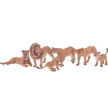 6x Liūtas Jumbo Gyvūnus Duomenys Didelis Gyvūnų, Džiunglių Gyvūnų, Žaislų Rinkinys su Eduactional Žaislai Playset