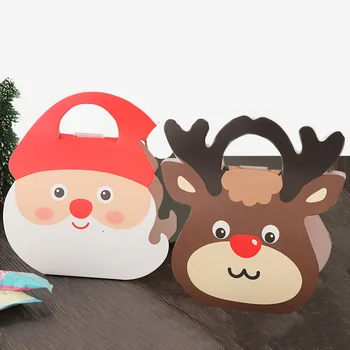 Vaikai Rankinė Mini Animacinių Filmų Dovanų Dėžutėje Kalėdų Saldainiai, Popieriaus Langelį, Šokolado, Maisto Pakavimo Krepšiai Grupė Spalvinga Lankstymo Apdailos