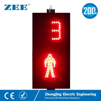 8 colių 200mm LED Šviesa, LED Pėsčiųjų Eismo Signalo Lemputė Raudona Žmogus Žalia Vyras su Counter žemyn timmer