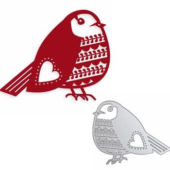 Unikalus Paukštis, Metalo Pjovimo Miršta Tuščiaviduriai Paukštis Su Širdies Mirti Gabalai Kortelės Sprendimus 