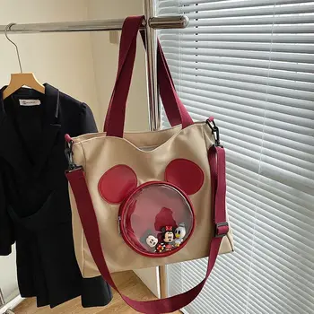 Naujas Disney animacinių filmų sekso 3D Mickey Maišelį Lauko Pirkinių Didelės Talpos Kūdikių Rankinėje Didelis lady Pirkinių Krepšys