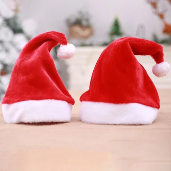 Kalėdų Dekoracijas Tiekia Aukštos Kokybės Kalėdų Trumpas Vilnos Skrybėlę Vaikų, Suaugusiųjų Raudona Kalėdų Skrybėlę Šalis Suknelė