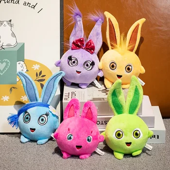 18-22cm Kawaii Saulės Triušis Pliušiniai Žaislai Lėlės Pink Bunny Mėlyna Žalia Iškamšos, Violetinė Geltona Vaikų Žaislai Dovana