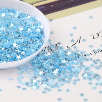 Skaidrus, Mėlynas Nagų China 10g/Daug 3mm žvaigždės formos prarasti Blizgančiais Paillettes Nagų Dailės, manikiūro, vestuvių dekoravimas konfeti