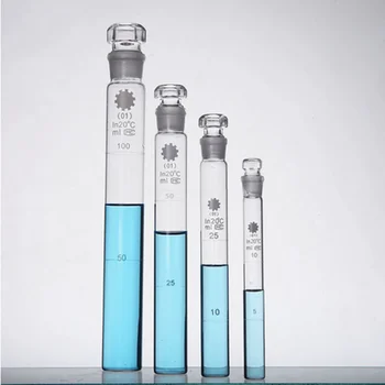 Stiklo Kolorimetrinis vamzdžiai, 6pcs/daug 10ml 25ml 50ml 100ml Stiklo Kolorimetrinis vamzdžiai su Stiklo Kamščiu Už laboratorinis eksperimentas