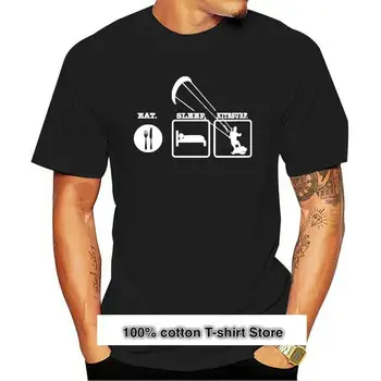 Camiseta de algodón con cuello redondo para hombre, camisa de Kitesurf, Surfinger, regalo de cumpleaños, nuevo, T-S