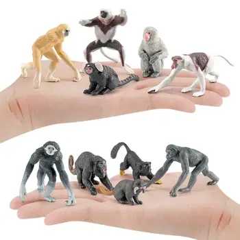 Beždžionės Ir Gorilos Figūrėlės Veiksmų Skaičiai Šimpanzė Statulėlės Stalo Apdailos Miniatiūriniai Padarai Veiksmų Beždžionė Duomenys