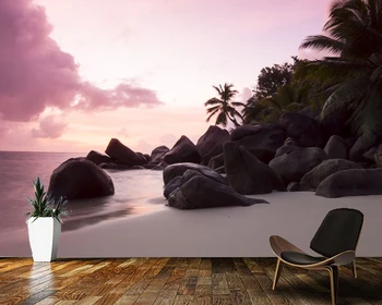 Papel de parede Gražus paplūdimys saulėlydžio 3d tapetai, freskos,svetainė, televizorius, sofa-sienos miegamojo sienos dokumentų namų dekoro