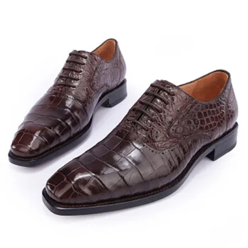pugete naujas krokodilas Vyrų suknelė, batai, vyrams, batai, Vyriška avalynė verslo Odiniai batai Britų mados Vyrų oficialų batai juoda