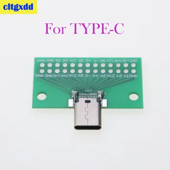 cltgxdd 1Pcs USB tipo C USB 3,1 prueba de Cable de USB-C hembra mačo a adaptador CINKAVIMAS circuito PCB de conector convertidor